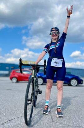 Happy nach dem Finish in KREFELD